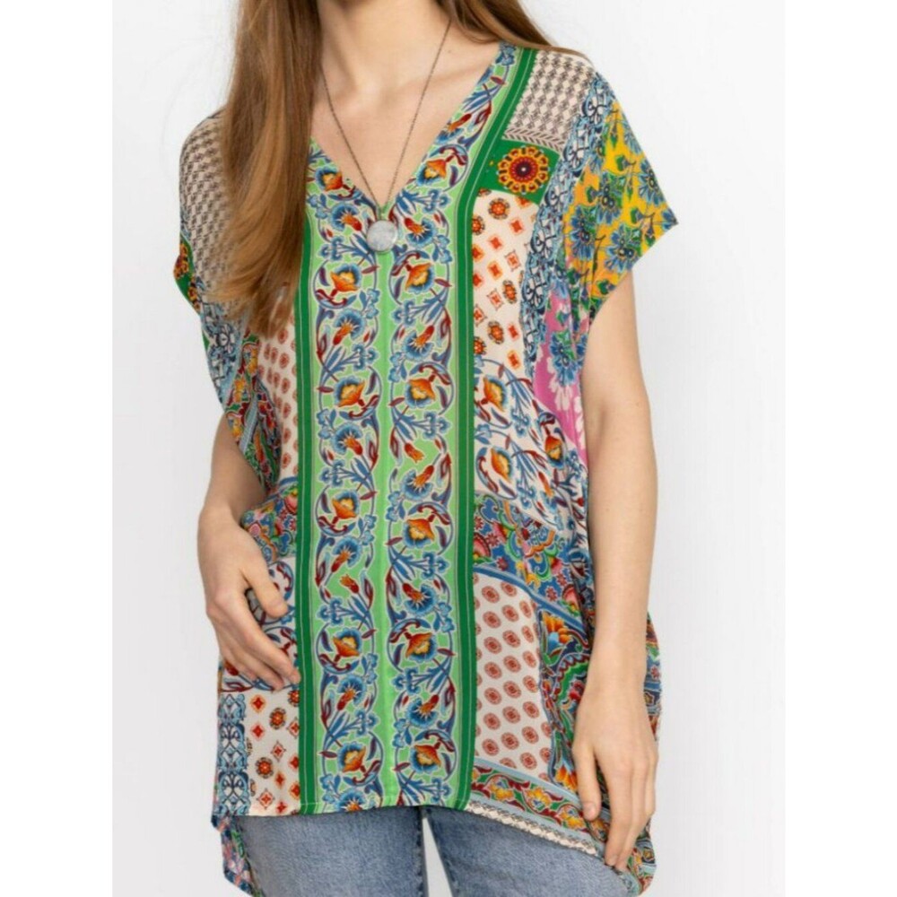 Johnny Was Diskana Alexandra Top Blouse Size XL